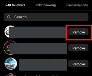 open your follower list click on remove against the account that you want to delete.
